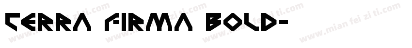 Terra Firma Bold字体转换